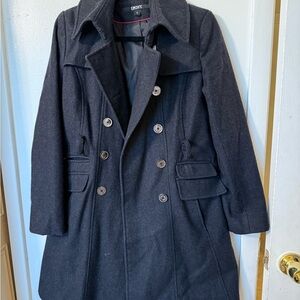 DKNY Women's Elegant Black Trench Coat